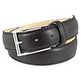 Forzieri Black Calfskin Leather Belt