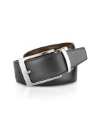 Forzieri Black /Dark Brown Reversible Genuine Leather Belt