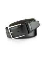 Forzieri Black Genuine Leather Belt