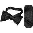 Forzieri Black Solid Silk Self-tie Bowtie