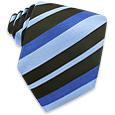 Blue and Black Regimental Woven Silk Tie