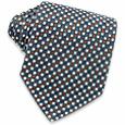Forzieri Blue and Brown Mini Squares Woven Silk Tie
