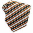 Forzieri Blue and Brown Ribbon Bands Woven Silk Tie