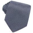 Forzieri Blue Checks Basketweave Woven Silk Tie