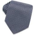 Forzieri Blue Checks Extra-Long Basketweave Silk Tie