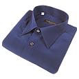 Forzieri Blue Pure Silk Dress Shirt