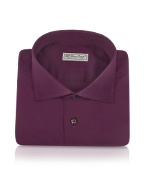 Blue Roses - Solid Wine Red Cotton Dress Shirt