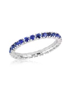 Blue Sapphires 18K Gold Eternity Band