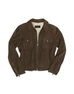 Forzieri Brown Four-pocket Leather Zip Jacket