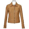 Forzieri Brown Italian Leather Motorcycle-style Zippered Jacket