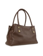 Forzieri Brown Multi Pocket Leather Satchel Bag