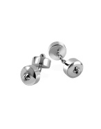 Forzieri Button Sterling Silver Double Sided Cufflinks