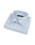Forzieri Classic Light Blue Spread Collar Italian Dress Shirt