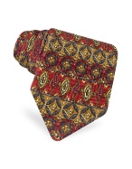Forzieri Classic Regal Pattern Printed Silk Tie