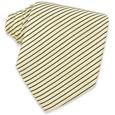 Cream Striped Woven Classic Silk Tie