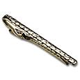 Forzieri Crocodile Silver Plated Tie Clip