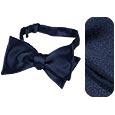 Forzieri Dark Blue Solid Silk Self-tie Bowtie