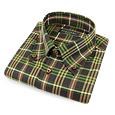 Forzieri Dark Green Plaid Button Down Cotton Dress Shirt