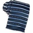 Forzieri Derby - Navy Blue Ribbon Bands Woven Silk Tie