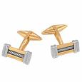 Forzieri Di Fulco Line Gold and Stainless Steel Cufflinks