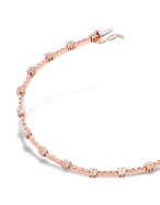 Forzieri Diamond 18K Rose Gold Link Tennis Bracelet