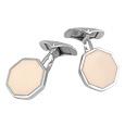 Forzieri DiFulco Line Octagonal Sterling Silver Cufflinks