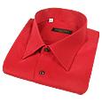 Forzieri Dramatic Red Pure Silk Dress Shirt