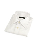 Elegant Fine White Lines Cotton Italian Dress Shirt