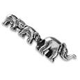 Elephants Silver Plated Tie Clip