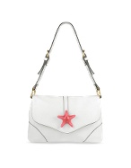 Forzieri Exclusives Seastar - White Italian Leather Hobo Bag