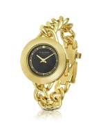 Forzieri Gold Chain Bracelet Dress Watch