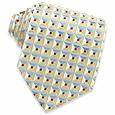 Forzieri Gold Line - Beige and Blue Squares Woven Silk Tie