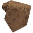 Forzieri Gold Line - Brown Checked Woven Silk Tie