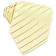 Forzieri Gold Lines on Ivory Classic Woven Silk Tie