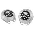 Forzieri Golf and Crown Silver Plated Button Covers