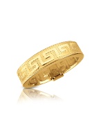 Greca Design 14K Yellow Gold Band Ring