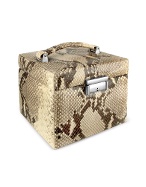 Handmade Python Stamped Italian Leather Jewelry Box
