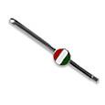 Forzieri Italian Flag Silver Plated Tie Clip