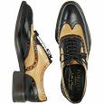 Forzieri Italian Handcrafted Two-tone Wingtip Oxford Shoes