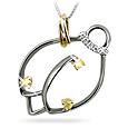Forzieri Ladybug 18K Black Gold Diamond Pendant Necklace