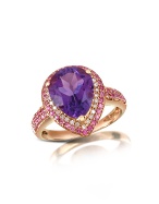 Medici - Amethyst and Sapphire Drop Diamond 18K
