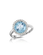 Medici - Blue Topaz and Diamond 18K White Gold