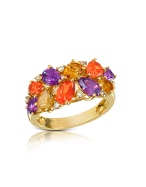 Forzieri Medici - Gemstone and Diamond 18K Gold Ring