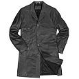 Men` Black Italian Genuine Leather Coat