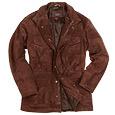 Forzieri Men` Brown Four Pocket Italian Suede Leather Jacket
