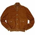 Men` Brown Italian Suede Two-pocket Jacket