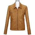Forzieri Men` Brown Two-Pocket Zip Genuine Leather Jacket