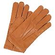 Forzieri Men` Cashmere Lined Brown Italian Leather Gloves