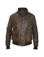 Forzieri Men` Dark Brown Leather Two-Pocket Jacket