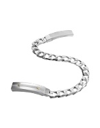 Forzieri Men` Sterling Silver Chain Bracelet